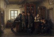 HOFFMANN, Hans Farmers in a Barrelhouse oil painting artist